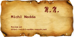 Michl Nedda névjegykártya